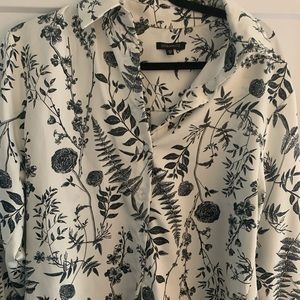 Dynamite satin button down blouse